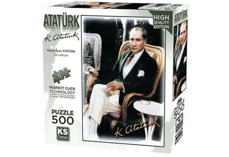 Ataturk Drinking Coffee